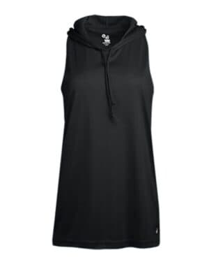 Badger 4111 women's b-core racerback hooded tank top