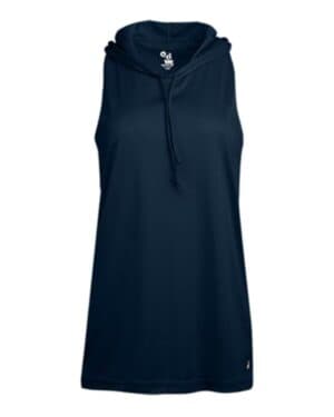 NAVY Badger 4111 women's b-core racerback hooded tank top