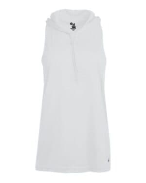 WHITE Badger 4111 women's b-core racerback hooded tank top