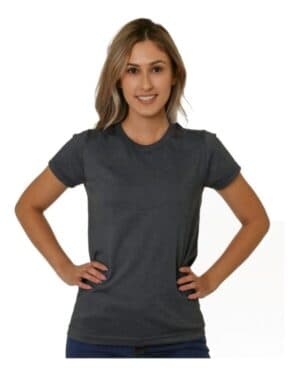 TRI CHARCOAL Bayside 5810 women's usa-made triblend t-shirt