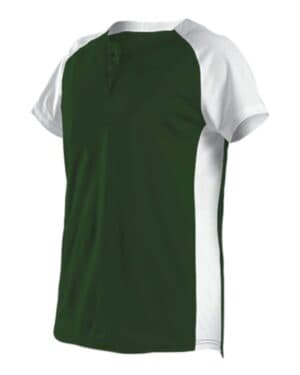 FOREST/ WHITE Alleson athletic 522PDW women's two button fastpitch jersey