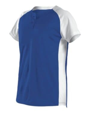 ROYAL/ WHITE Alleson athletic 522PDW women's two button fastpitch jersey