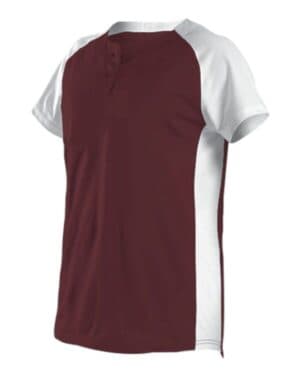 Alleson athletic 522PDWG girls' two button fastpitch jersey