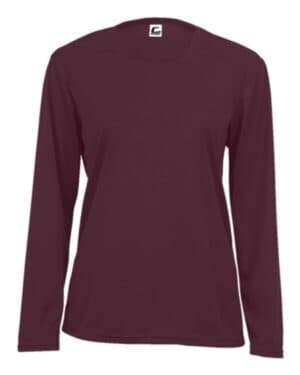 MAROON C2 sport 5604 women's performance long sleeve t-shirt