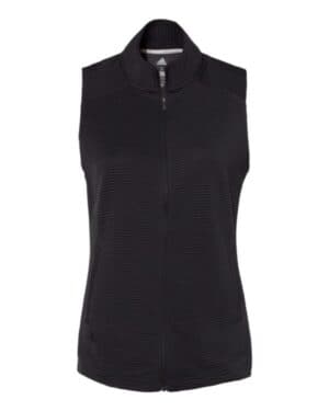 BLACK Adidas A417 women's textured full-zip vest