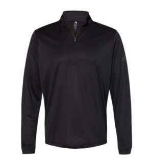 BLACK Adidas A401 lightweight quarter-zip pullover