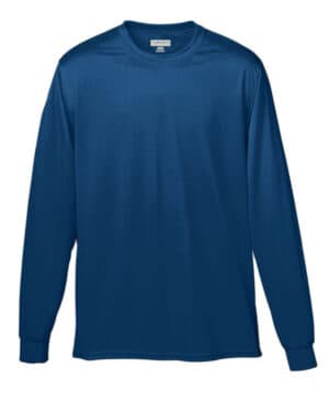 NAVY Augusta sportswear 788 adult wicking long-sleeve t-shirt