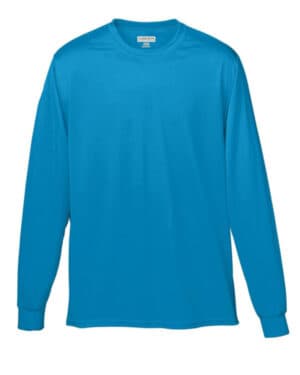 POWER BLUE Augusta sportswear 788 adult wicking long-sleeve t-shirt