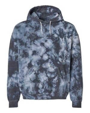 BLACK CRYSTAL Dyenomite 680VR blended tie-dyed hooded sweatshirt