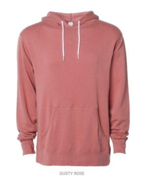 DUSTY ROSE Independent trading co AFX90UN unisex lightweight hooded sweatshirt
