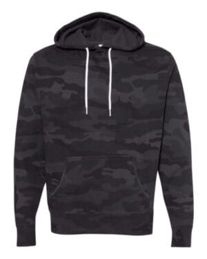 BLACK CAMO Independent trading co AFX90UN unisex lightweight hooded sweatshirt