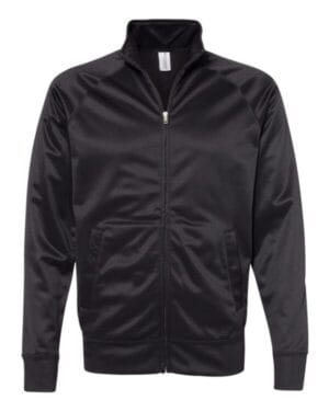 BLACK/ BLACK EXP70PTZ unisex lightweight poly-tech full-zip track jacket