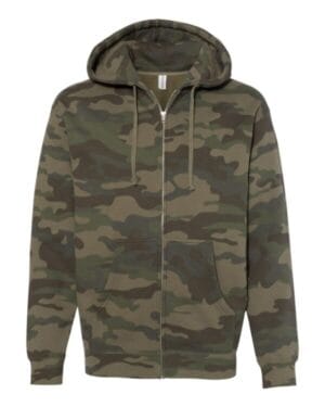 FOREST CAMO Independent trading co IND4000Z heavyweight full-zip hooded sweatshirt