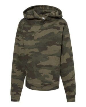 FOREST CAMO Independent trading co SS4001Y youth midweight hooded sweatshirt