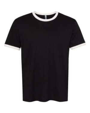 BLACK/ NATURAL Next level 3604 cotton ringer t-shirt