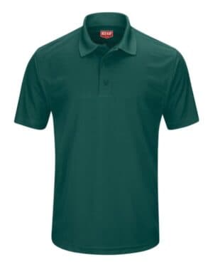 HUNTER GREEN SK96 short sleeve performance knit pocketless core polo