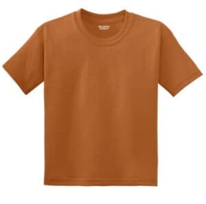 TEXAS ORANGE 8000B gildan youth dryblend 50 cotton/50 poly t-shirt