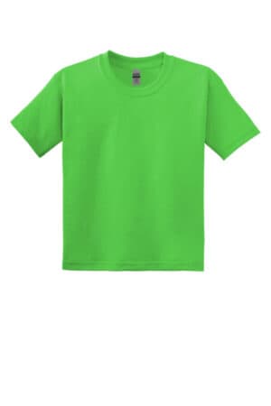 ELECTRIC GREEN 8000B gildan youth dryblend 50 cotton/50 poly t-shirt