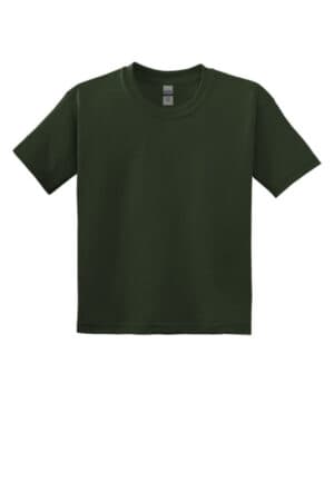 FOREST GREEN 8000B gildan youth dryblend 50 cotton/50 poly t-shirt