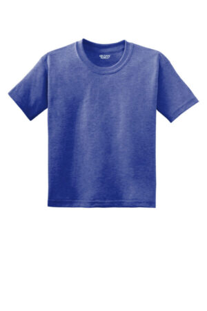 HEATHER SPORT ROYAL 8000B gildan youth dryblend 50 cotton/50 poly t-shirt