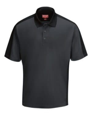 Red kap SK54 short sleeve performance knit two tone polo