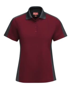 SK53 women's short sleeve performance knit two-tone polo