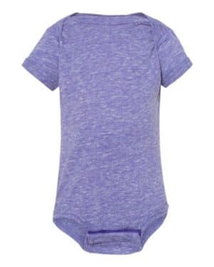 PURPLE MELANGE Rabbit skins 4491 infant harborside mlange bodysuit