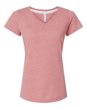 Lat 3591 women's harborside mlange v-neck tee