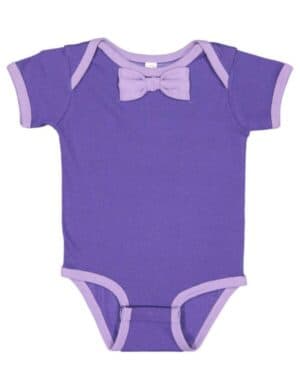 Rabbit skins 4407 baby rib infant bow tie bodysuit