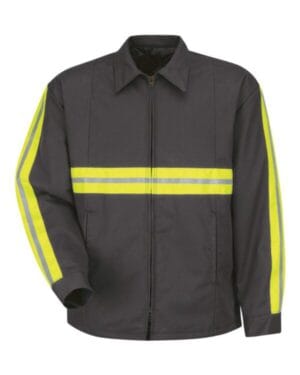 CHARCOAL JT50EN enhanced visibility perma-lined panel jacket