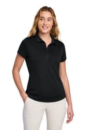 BLACK 811807 nike women's dri-fit players modern fit polo