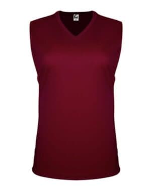MAROON C2 sport 5663 women's sleeveless v-neck t-shirt