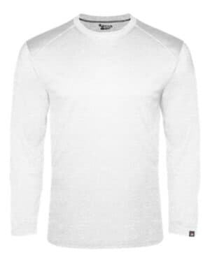 WHITE Badger 1001 fitflex performance long sleeve t-shirt