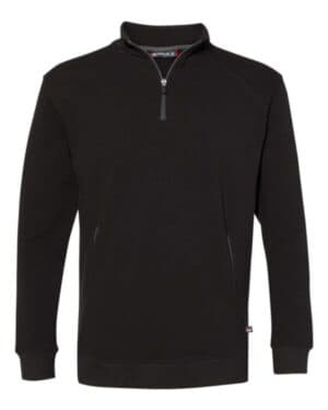 BLACK Badger 1060 fitflex french terry quarter-zip sweatshirt