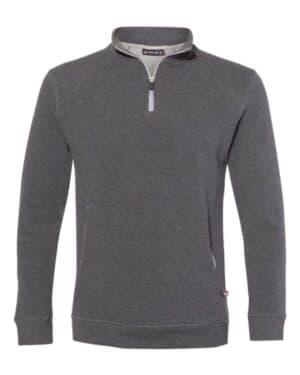 CHARCOAL Badger 1060 fitflex french terry quarter-zip sweatshirt