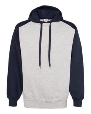 OXFORD/ NAVY Badger 1249 sport athletic fleece hooded sweatshirt