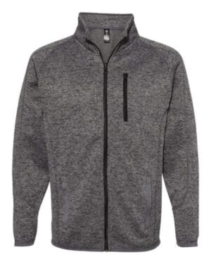 HEATHER CHARCOAL Burnside 3901 sweater knit jacket