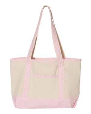 NATURAL/ LIGHT PINK Q-tees Q125800 20l small deluxe tote