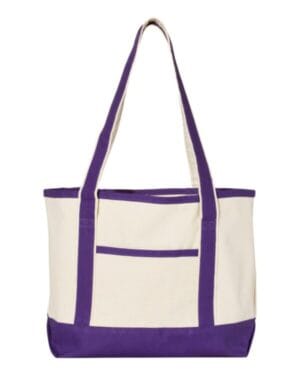 NATURAL/ PURPLE Q-tees Q125800 20l small deluxe tote