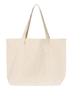NATURAL/ NATURAL Q-tees Q1500 346l large canvas deluxe tote
