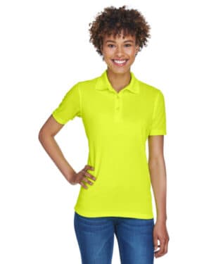 BRIGHT YELLOW Ultraclub 8210L ladies' cool & dry mesh piqupolo