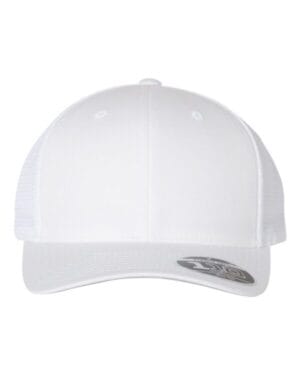 WHITE Flexfit 110M 110 mesh-back cap