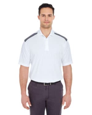 Ultraclub 8215 adult cool & dry two-tone mesh piqu polo