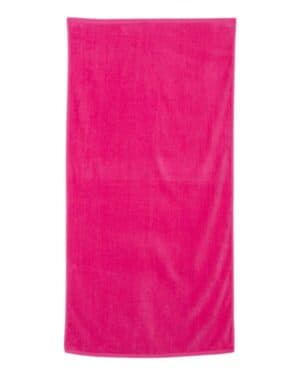 HOT PINK Q-tees QV3060 velour beach towel