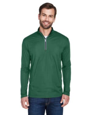 FOREST GREEN Ultraclub 8230 men's cool & dry sport quarter-zip pullover