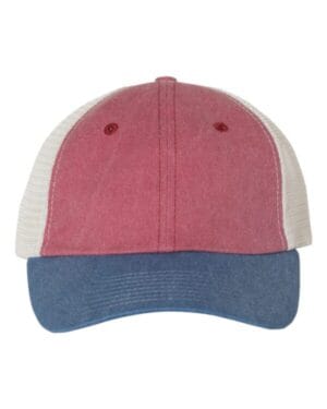 CARDINAL/ ROYAL/ STONE Sportsman SP510 pigment-dyed trucker cap