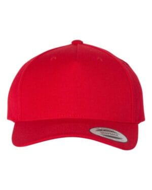 RED 5789M premium five-panel curved visor snapback cap