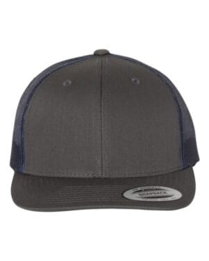 CHARCOAL/ NAVY Yp classics 6606 retro trucker cap