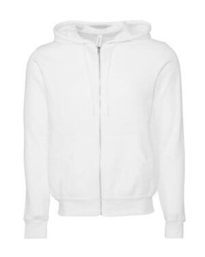DTG WHITE Bella  canvas 3739 unisex sponge fleece full-zip hoodie