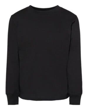 BLACK Bella canvas 3501T toddler jersey long sleeve tee